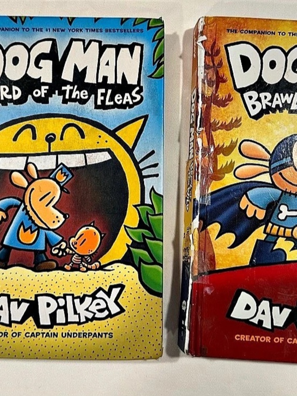 Scholastic Dog Man: Lord of the Fleas & Dog Man: Brawl of the Wild 2-Book Bundle